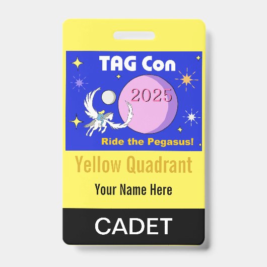 TAG Con 2025 - Gele Kwadrant - Cadet Badge (Voorzijde)