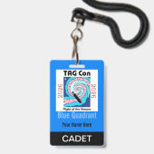 TAG Con 2026 - Blue Quadrant - Cadet Badge (Voorzijde met lanyard)