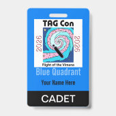 TAG Con 2026 - Blue Quadrant - Cadet Badge (Achterkant)