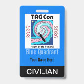TAG Con 2026 - Blue Quadrant - Civilian Badge (Achterkant)