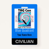 TAG Con 2026 - Blue Quadrant - Civilian Badge (Achterkant)