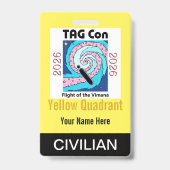 TAG Con 2026 - Gele Kwadrant - Burger Badge (Achterkant)