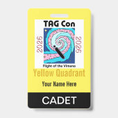 TAG Con 2026 - Gele Kwadrant - Cadet Badge (Achterkant)
