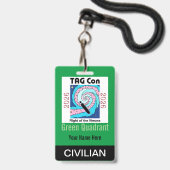 TAG Con 2026 - Groene Kwadrant - Burger Badge (Achterkant met lanyard)