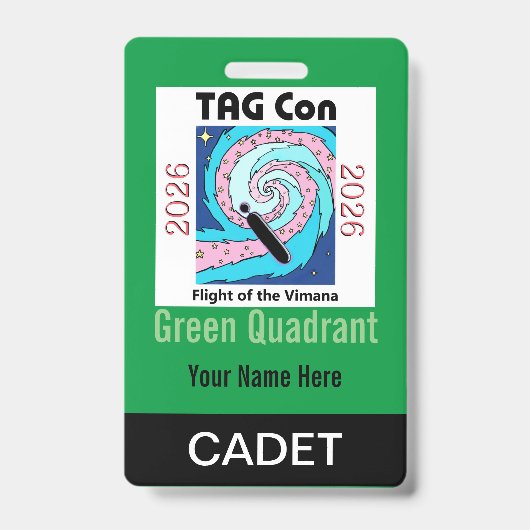 TAG Con 2026 - Groene Kwadrant - Cadet Badge (Voorzijde)