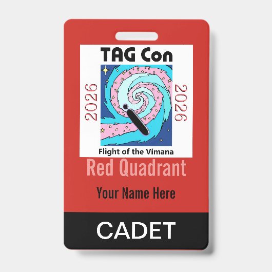 TAG Con 2026 - Red Quadrant - Cadet Badge (Front)