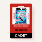 TAG Con 2026 - Red Quadrant - Cadet Badge (Achterkant)