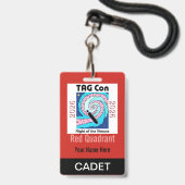 TAG Con 2026 - Rode Kwadrant - Cadet Badge (Achterkant met lanyard)