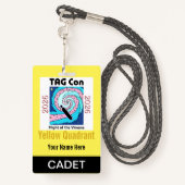 TAG Con 2026 - Yellow Quadrant - Cadet Badge (Achterkant met draagriem)