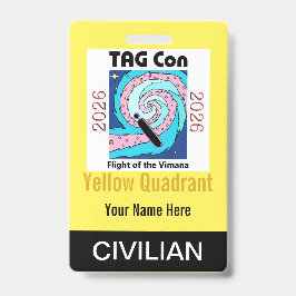 TAG Con 2026 - Yellow Quadrant - Civilian Badge
