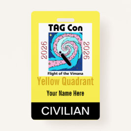 TAG Con 2026 - Yellow Quadrant - Civilian Badge
