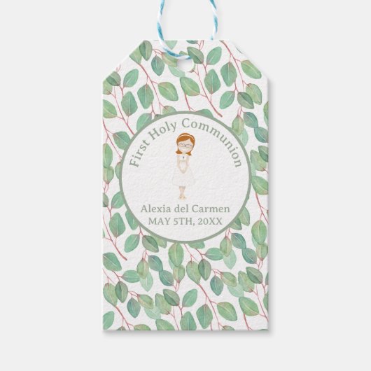 Tag First Holy Communion Alexia Cadeaulabel (Voorkant)