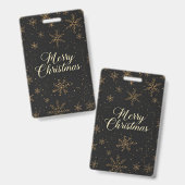 Tag-Merry Christmas Badge (Voor- en achterkant)