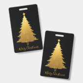 Tag-Merry Christmas Badge (Voor- en achterkant)