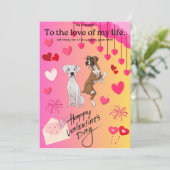 Tag & Pompeii's Valentijnsdag kaart (Staand voorkant)