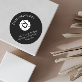 Tag Us Op Instagram Voor Korting Product Sticker