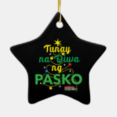 Tagalog Filippijnen Geest van Kerstmis Keramisch Ornament (Achterkant)