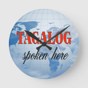 Tagalog gesproken hier bewolkte aarde ronde klok
