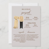 Tagalog Huwelijksuitnodiging Filippijnse kledij Ka Kaart (Voorkant)