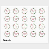 Tagalog Kerstkrans, Prettig Kerstfeest Ronde Sticker (Vel)