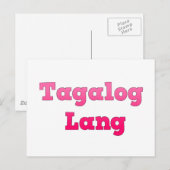 Tagalog Lang Briefkaart (Voorkant / Achterkant)