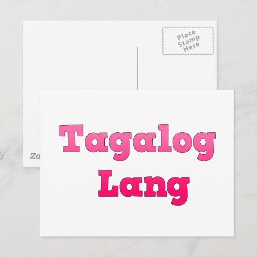 Tagalog Lang Briefkaart (Voorkant / Achterkant)