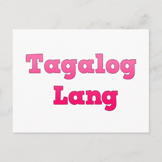 Tagalog Lang Briefkaart (Voorkant)