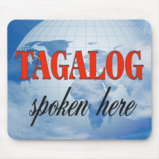 Tagaloog hier gesproken over troebele aarde muismat (Voorkant)