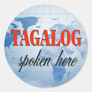 Tagaloog hier gesproken over troebele aarde ronde sticker