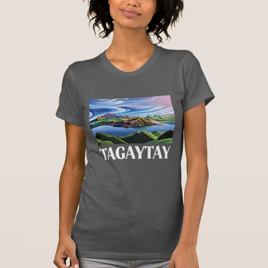Tagaytay en Taal vulkaan T-shirt (Voorkant)