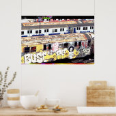 Tagged-up metrowagen poster (Keuken)