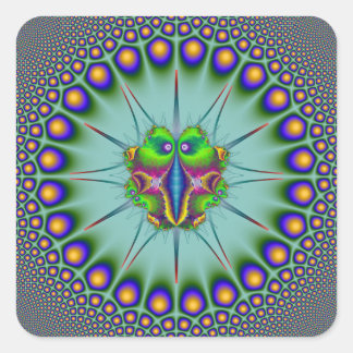 Taggert Bug in 24 Point Circulair Lijst Vierkante Sticker