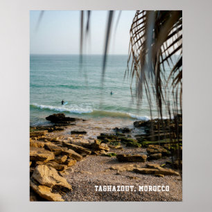 Taghazout Marokko Surfen oceaan Fotografie Poster