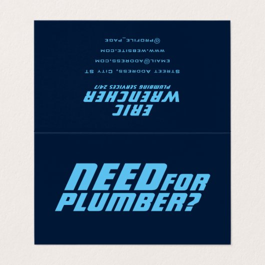 Taglinepomp Visitekaartje (Buitenkant ongevouwen)