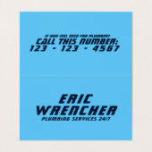 Taglinepomp Visitekaartje (Binnenkant ongevouwen)