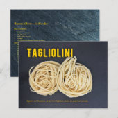Tagliolini Italienisches Restaurant Rezept zutat Briefkaart (Voorkant / Achterkant)