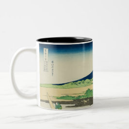 Tagonoura-baai bij Ejiri op de Tokaido Tweekleurige Koffiemok