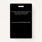 Tags ID Label badge zwarte code (Achterkant)