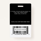 Tags ID Label badge zwarte code (Achterkant)
