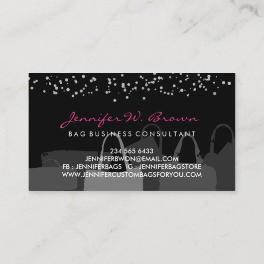 Tags Tekenzwart Visitekaartje (Achterkant)