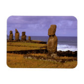 Tahai Platform Moai Beeld Abstracts Pasen Magneet (Horizontaal)