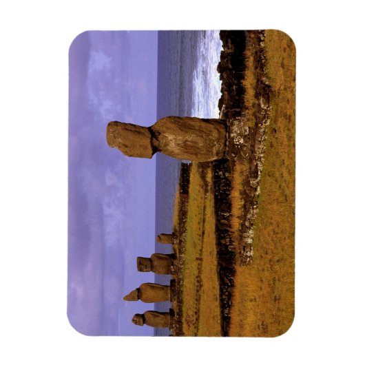 Tahai Platform Moai Beeld Abstracts Pasen Magneet (Verticaal)