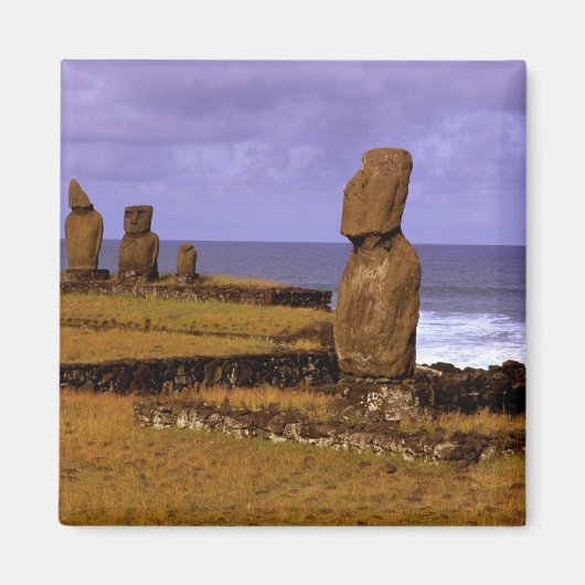 Tahai Platform Moai Beeld Abstracts Pasen Magneet (Voorkant)
