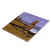 Tahai Platform Moai Beeld Abstracts Pasen Tegeltje (Zijkant)