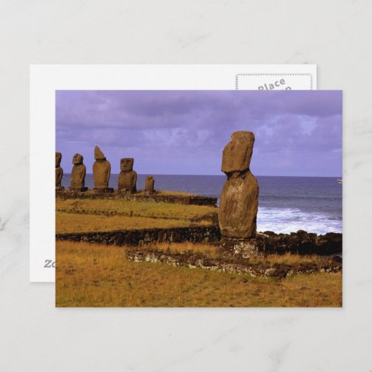Tahai Platform Moai Statue Abstracts Easter Briefkaart (Voorkant / Achterkant)