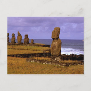 Tahai Platform Moai Statue Abstracts Easter Briefkaart