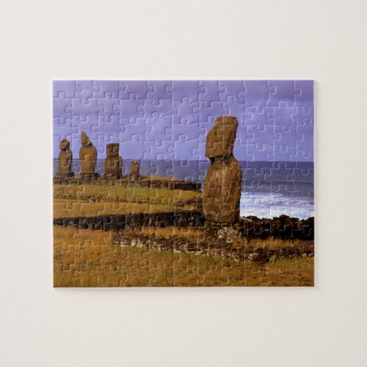 Tahai Platform Moai Statue Abstracts Easter Legpuzzel (Horizontaal)