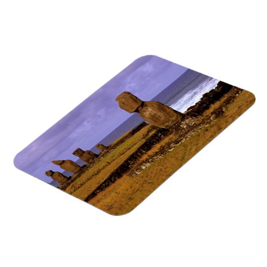 Tahai Platform Moai Statue Abstracts Easter Magneet (Linkerzijde)