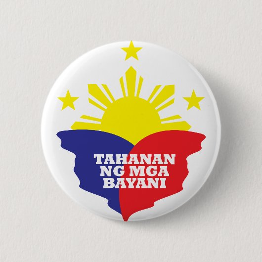 Tahanan Ng Mga Bayani Ronde Button 5,7 Cm (Voorkant)