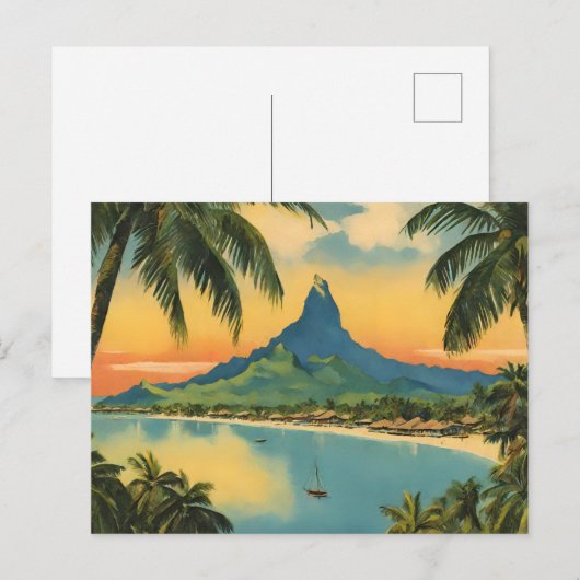 Tahiti (1) briefkaart (Voorkant / Achterkant)
